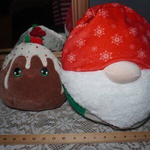 Squishmallow Dulce & Guri the Peppermint, Gnome, Mystery Squad Christmas Pudding
